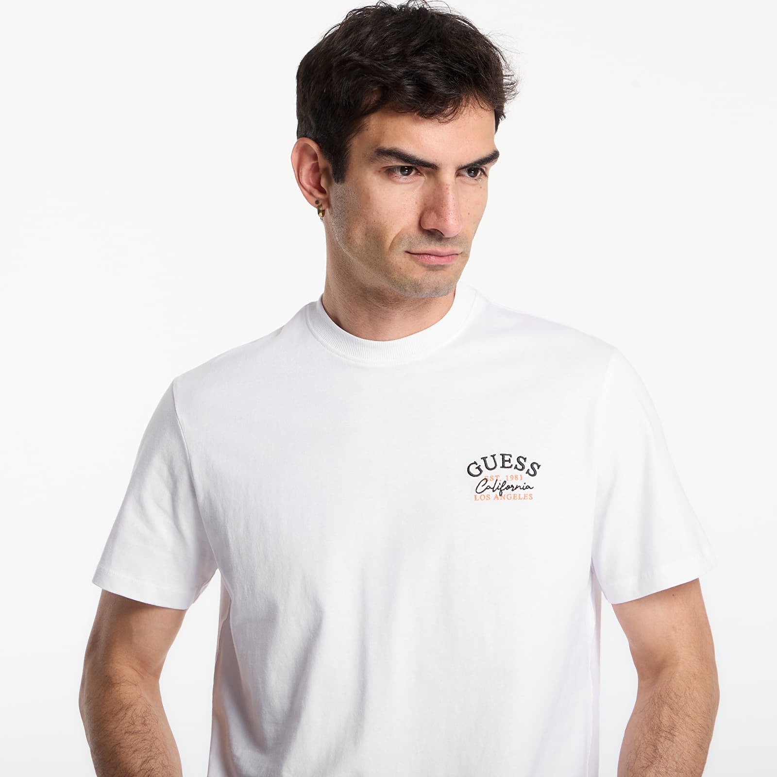 Tričká GUESS Cn Ss Lemon Circle Tee Pure White