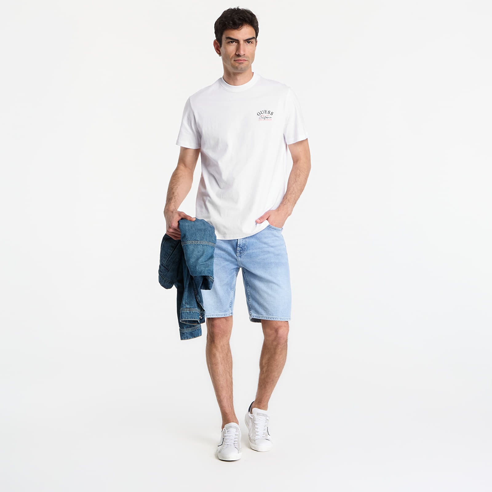 Tričká GUESS Cn Ss Lemon Circle Tee Pure White