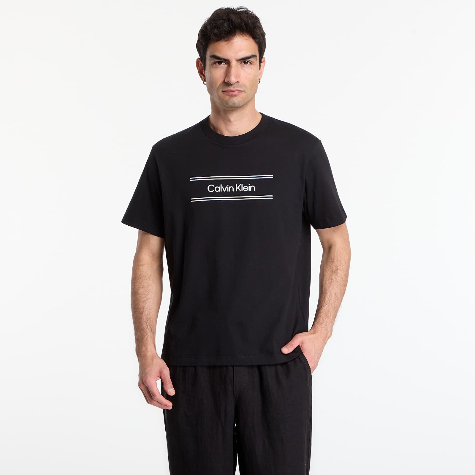 T-shirts Calvin Klein Ss 20S Eu Spw Standard Graphic Tee Black