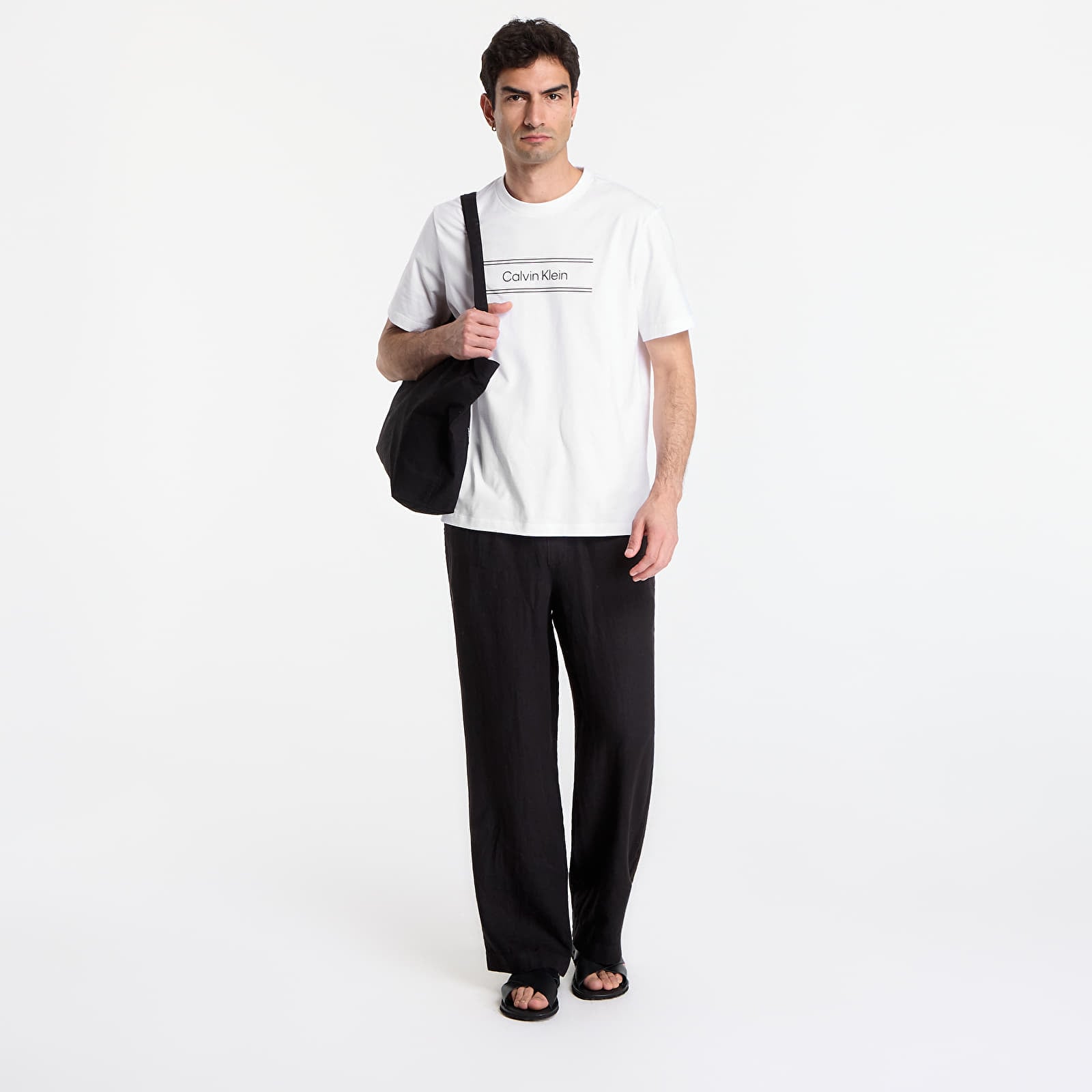 Trička Calvin Klein Ss 20S Eu Spw Standard Graphic Tee Bright White