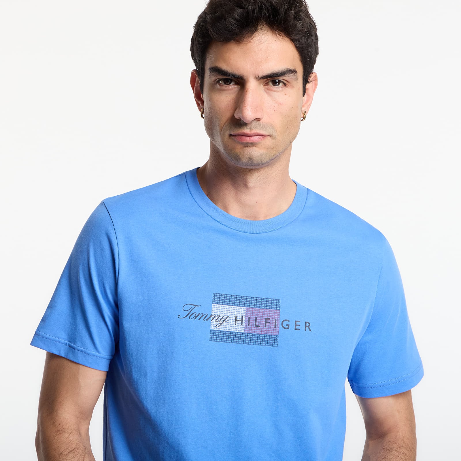 T-skjorter Tommy Hilfiger Script Flag Regular Tee Blue Spell