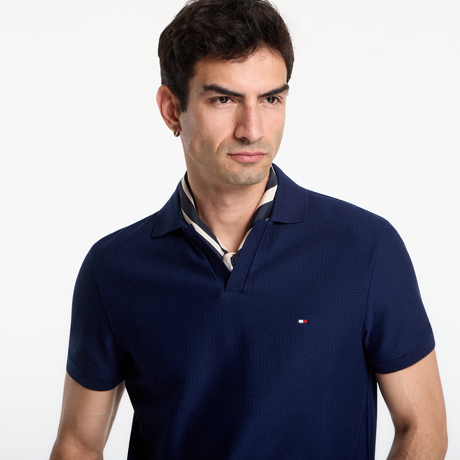 T-shirts Tommy Hilfiger Jonny Collar Texture Reg Polo Tee Carbon Navy