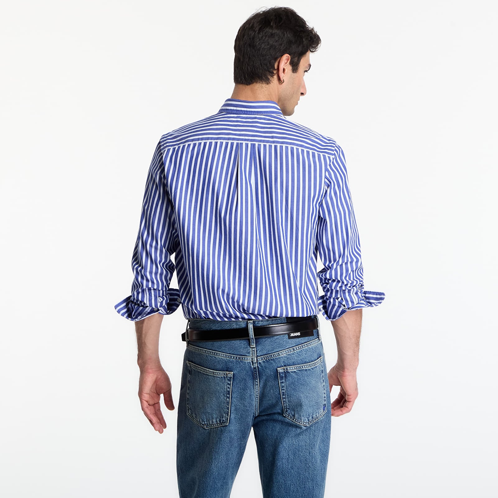 Särgid Tommy Hilfiger Flex Poplin Seasonal Stripe Shirt Wedge Blue / Stripe