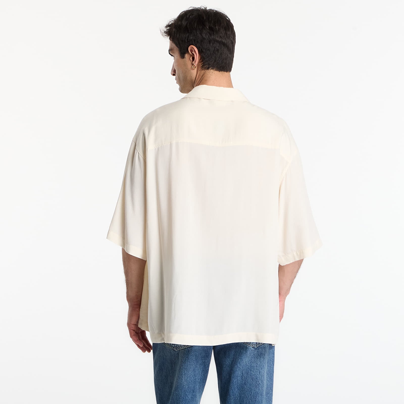 Koszule Urban Classics Oversized Resort Shirt  White Sand