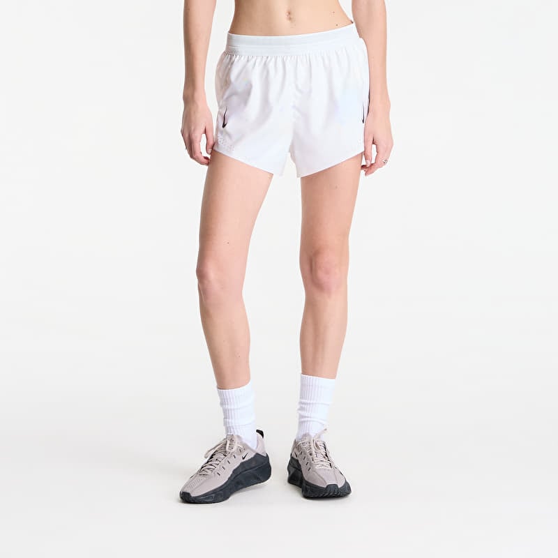 Shorts Nike AeroSwift Women's Dri-FIT ADV Mid-Rise Brief-Lined 3" Running Shorts Off White/ White/ Black