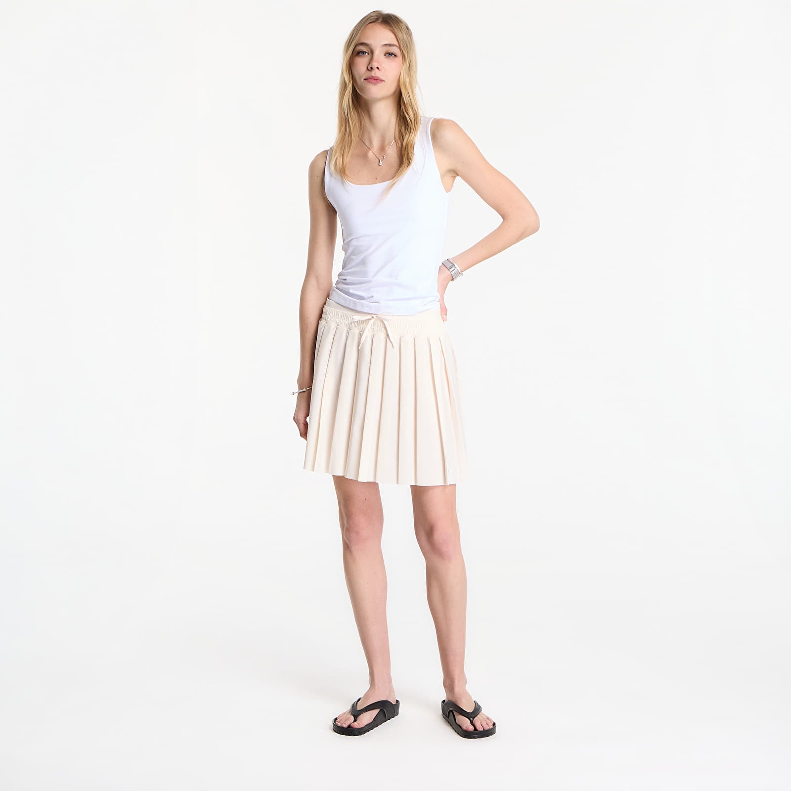 Fuste pentru femei Nike Sportswear Women's Mid-Rise Pleated Skirt Chalk/ Chalk