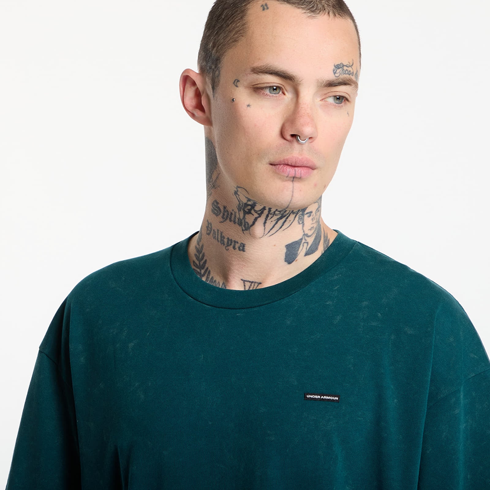 T-Shirts Männer Under Armour M HW OS LOGO WASH SS Green