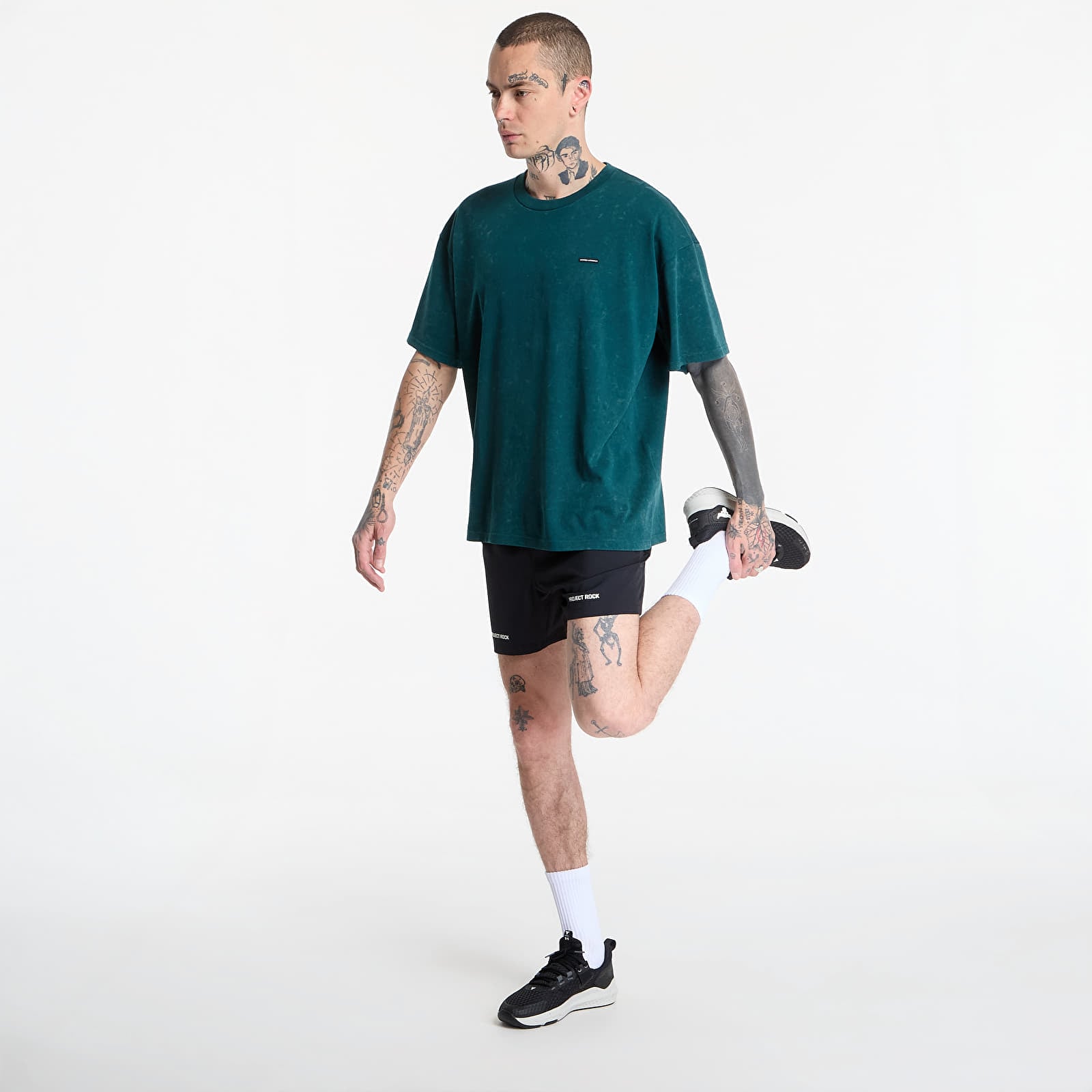 T-Shirts Männer Under Armour M HW OS LOGO WASH SS Green