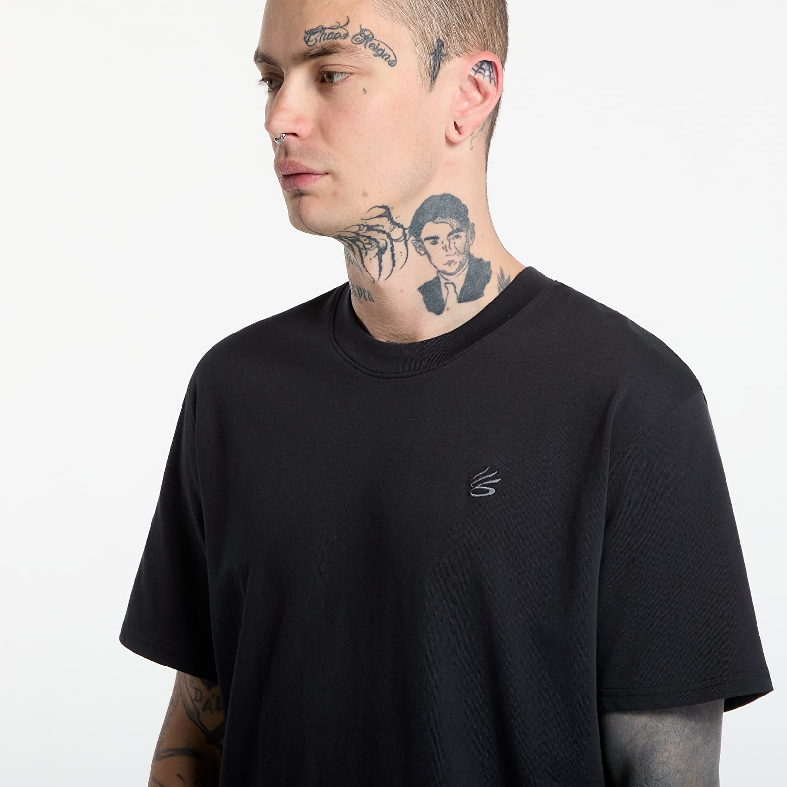 T-Shirts Männer Under Armour Curry LC Logo Tee Black