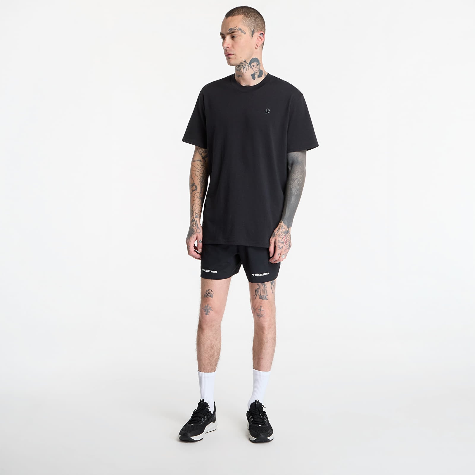 T-Shirts Männer Under Armour Curry LC Logo Tee Black