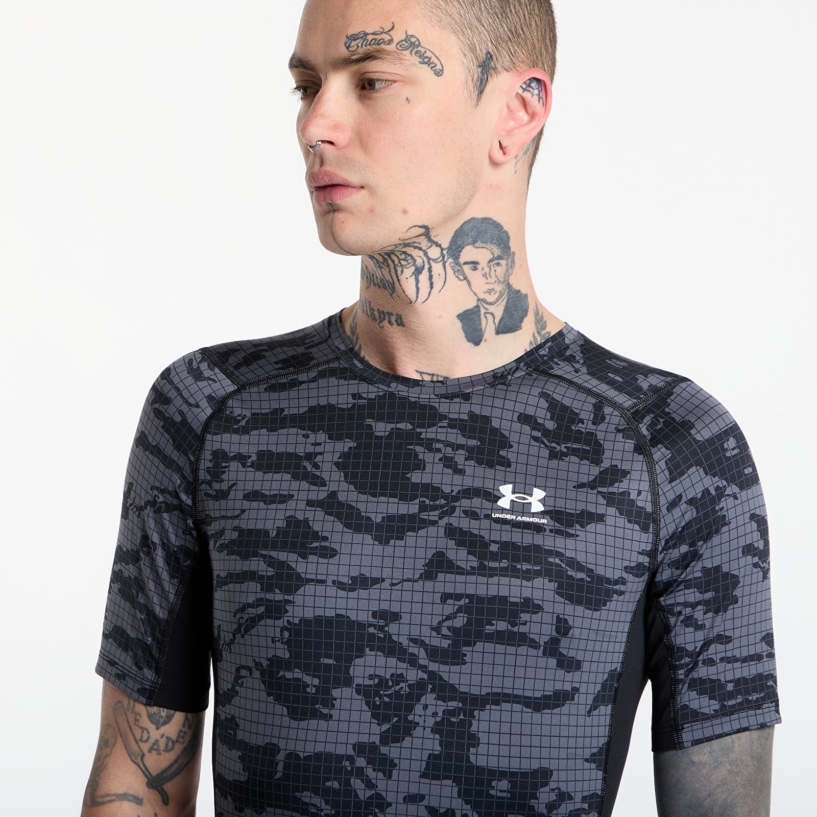 Magliette da uomo Under Armour HG Printed SS Black