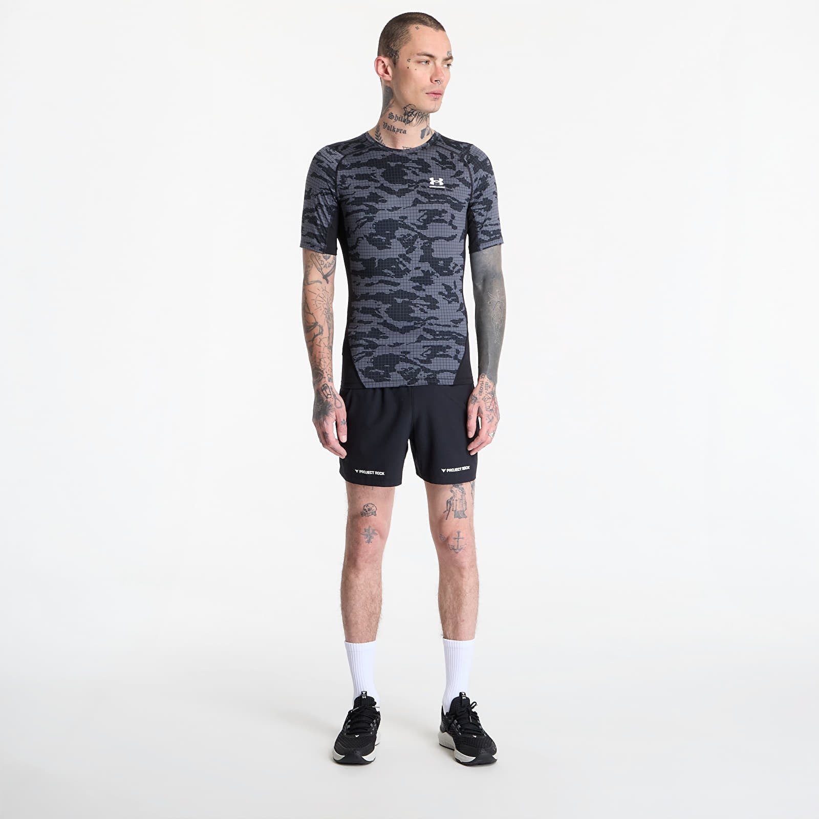 Magliette da uomo Under Armour HG Printed SS Black