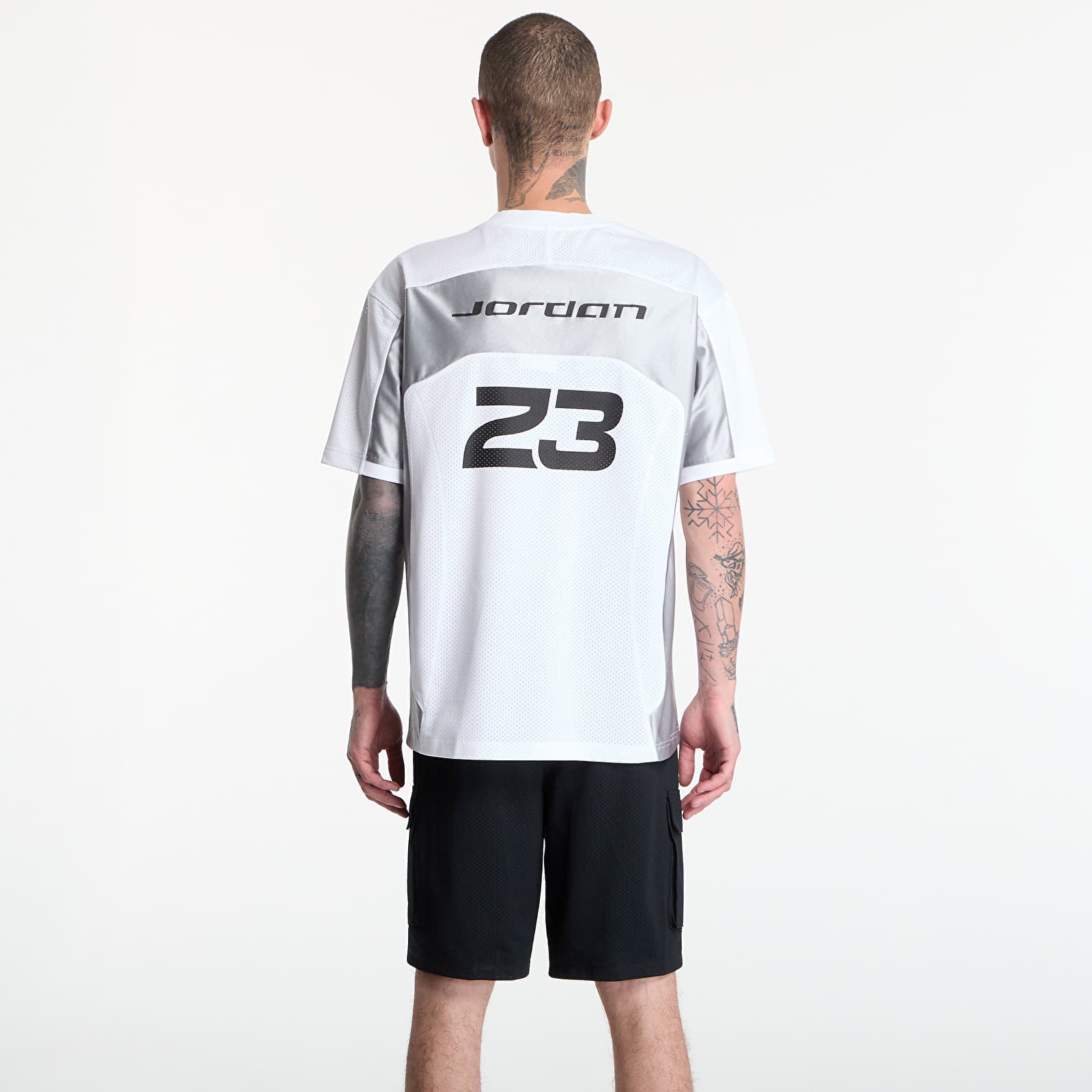 Pánské dresy Jordan Flight Men's Jersey Top White/ Lt Smoke Grey/ Black