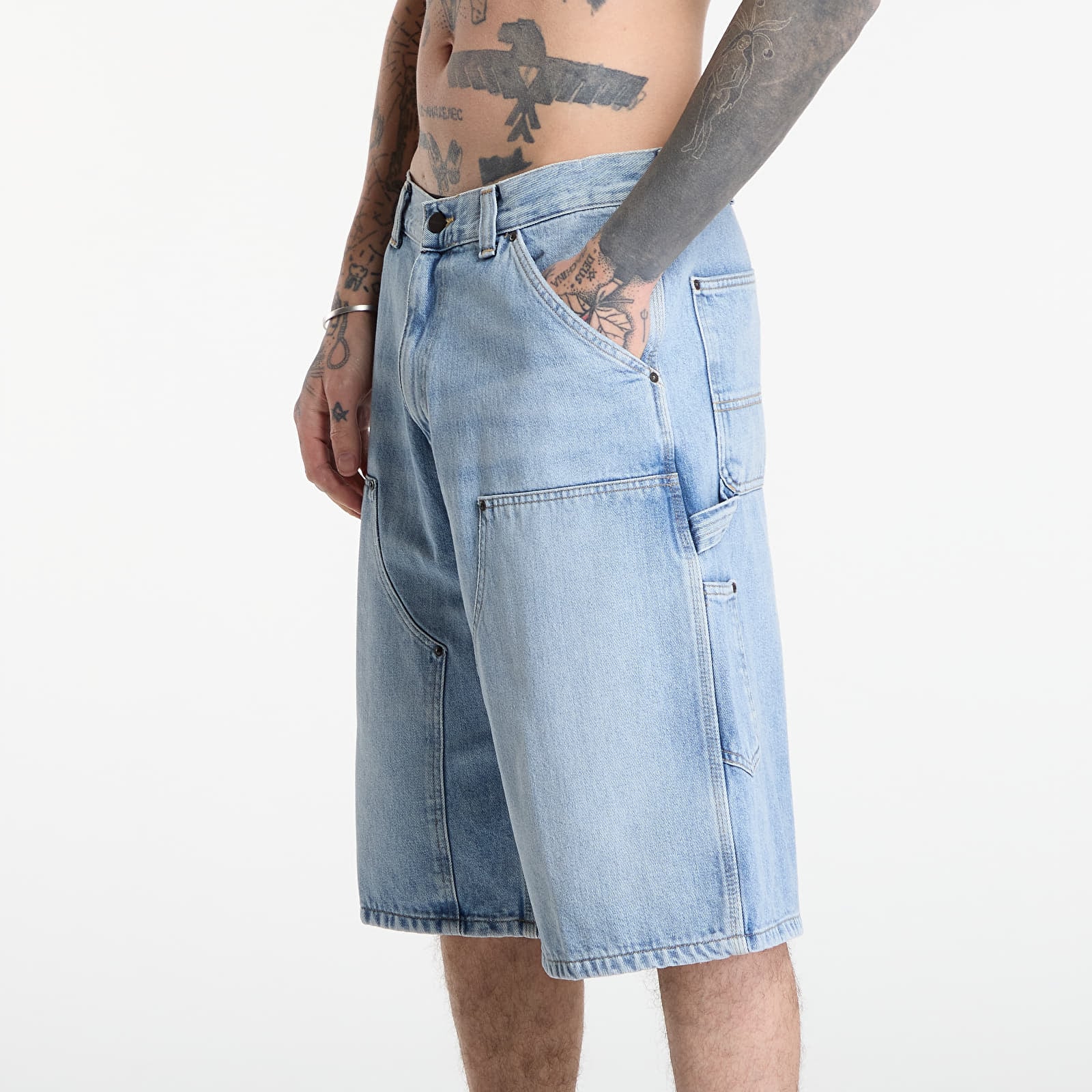 Férfi sortok Carhartt WIP OG Double Knee Short Blue