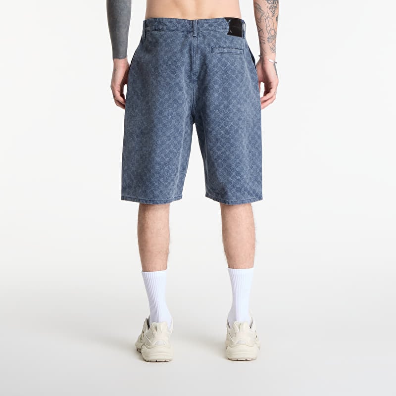 Kurze Hosen Daily Paper Washed Monogram Woven Shorts Blue Wing Teal
