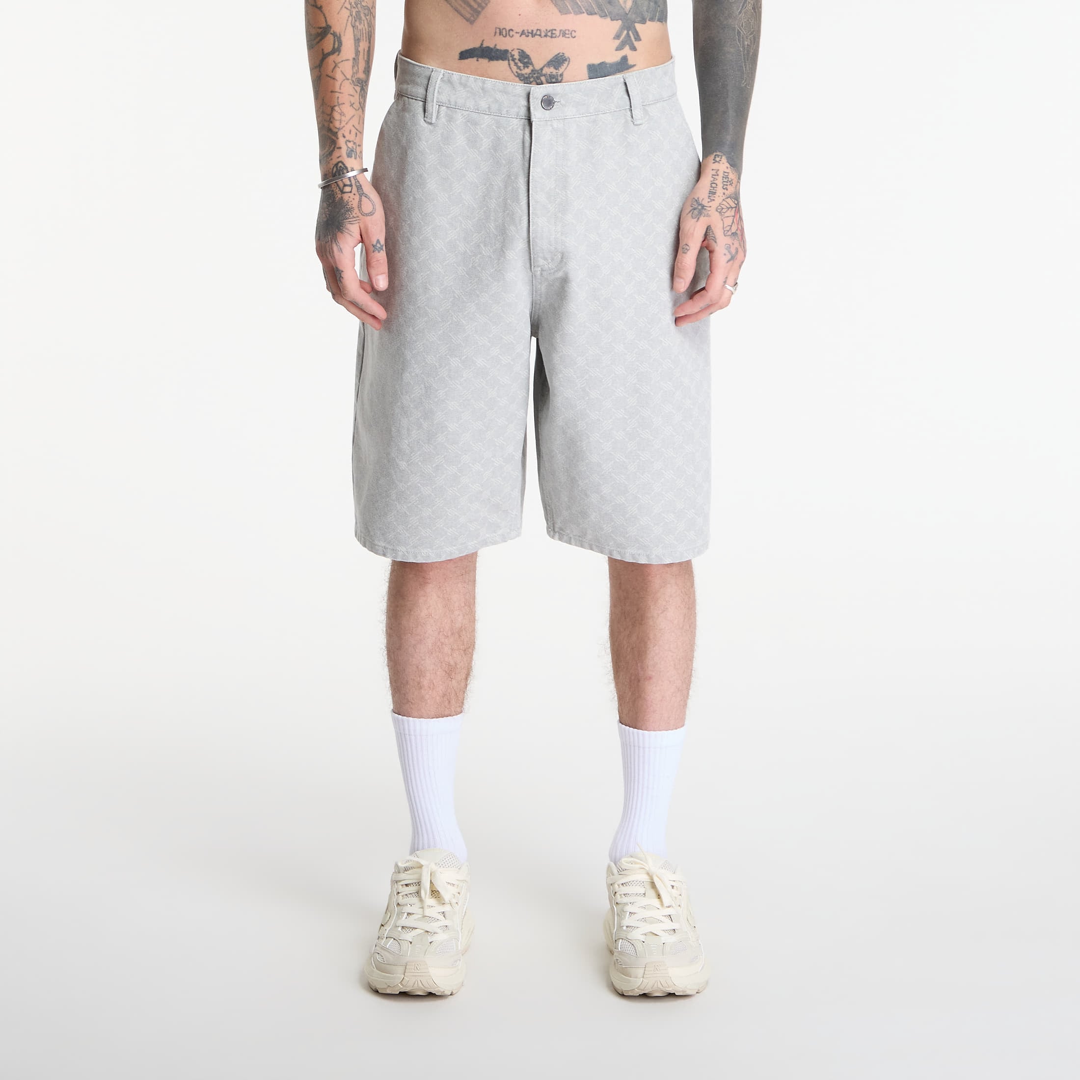 Shorts Daily Paper Washed Monogram Woven Shorts Grey S