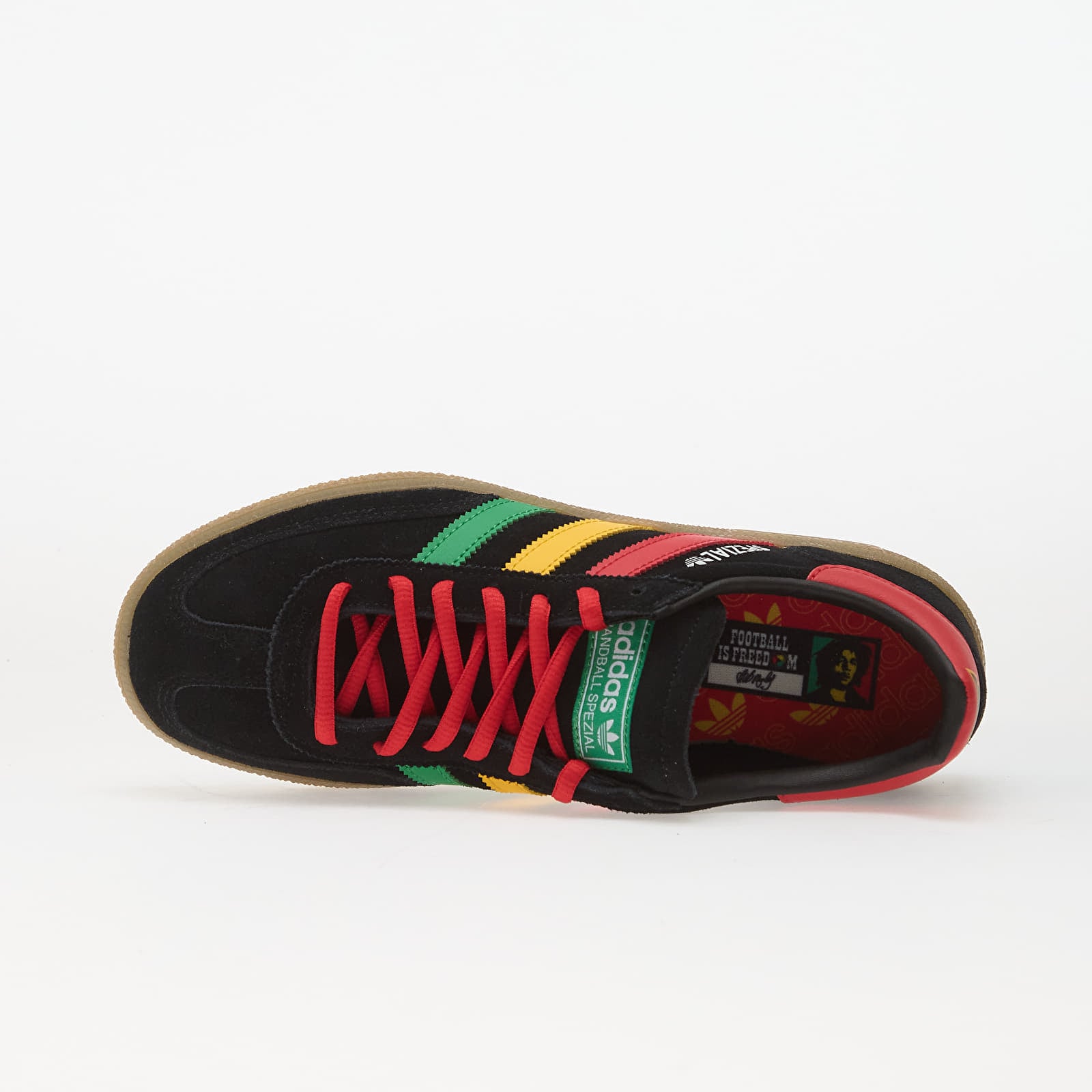 Vīriešu čības un apavi adidas Jamaica Handball Spezial Core Black/ Pure Ruby/ Bold Gold