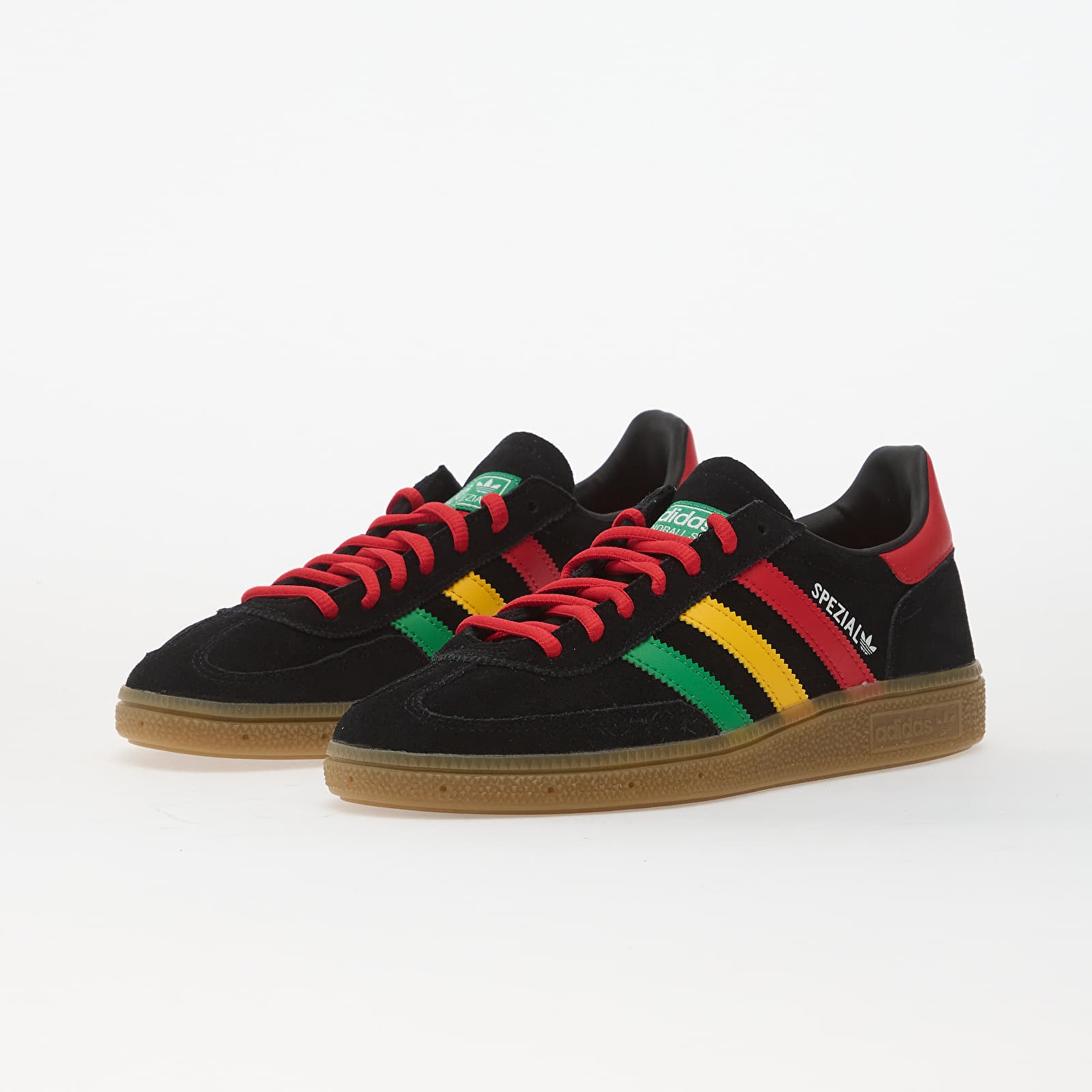 Vīriešu čības un apavi adidas Jamaica Handball Spezial Core Black/ Pure Ruby/ Bold Gold
