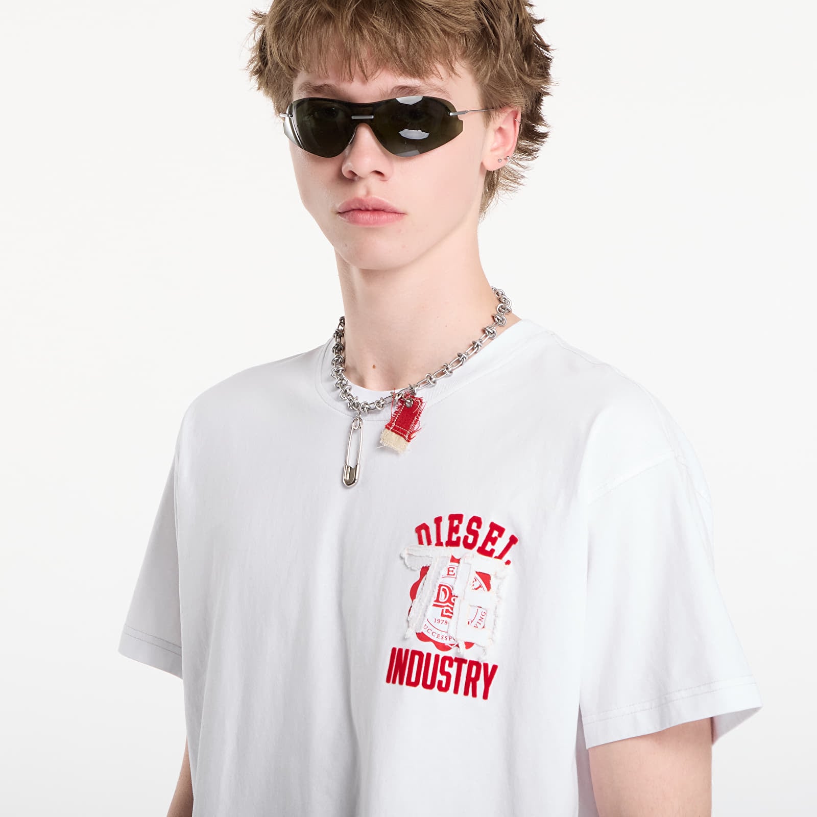 Miesten T-paidat Diesel T-Norm-V14 T-Shirt White