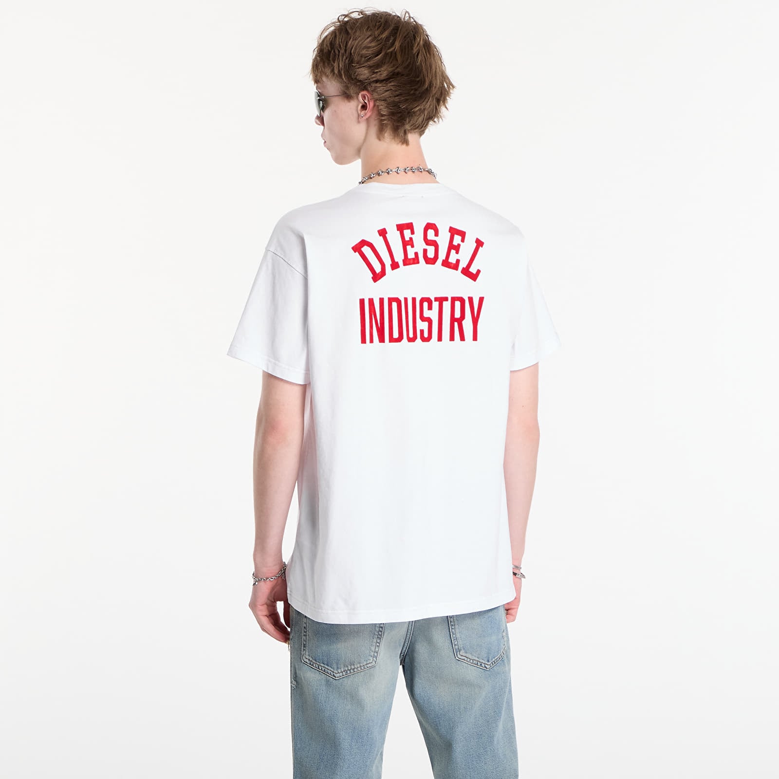 Miesten T-paidat Diesel T-Norm-V14 T-Shirt White