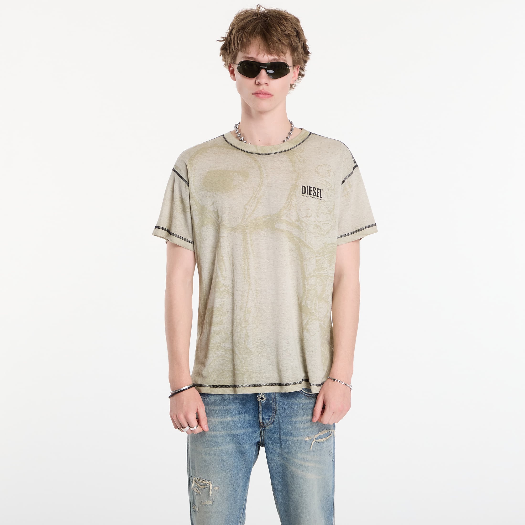 T-shirt Diesel T-Norm-V15 T-Shirt Light Grey XL