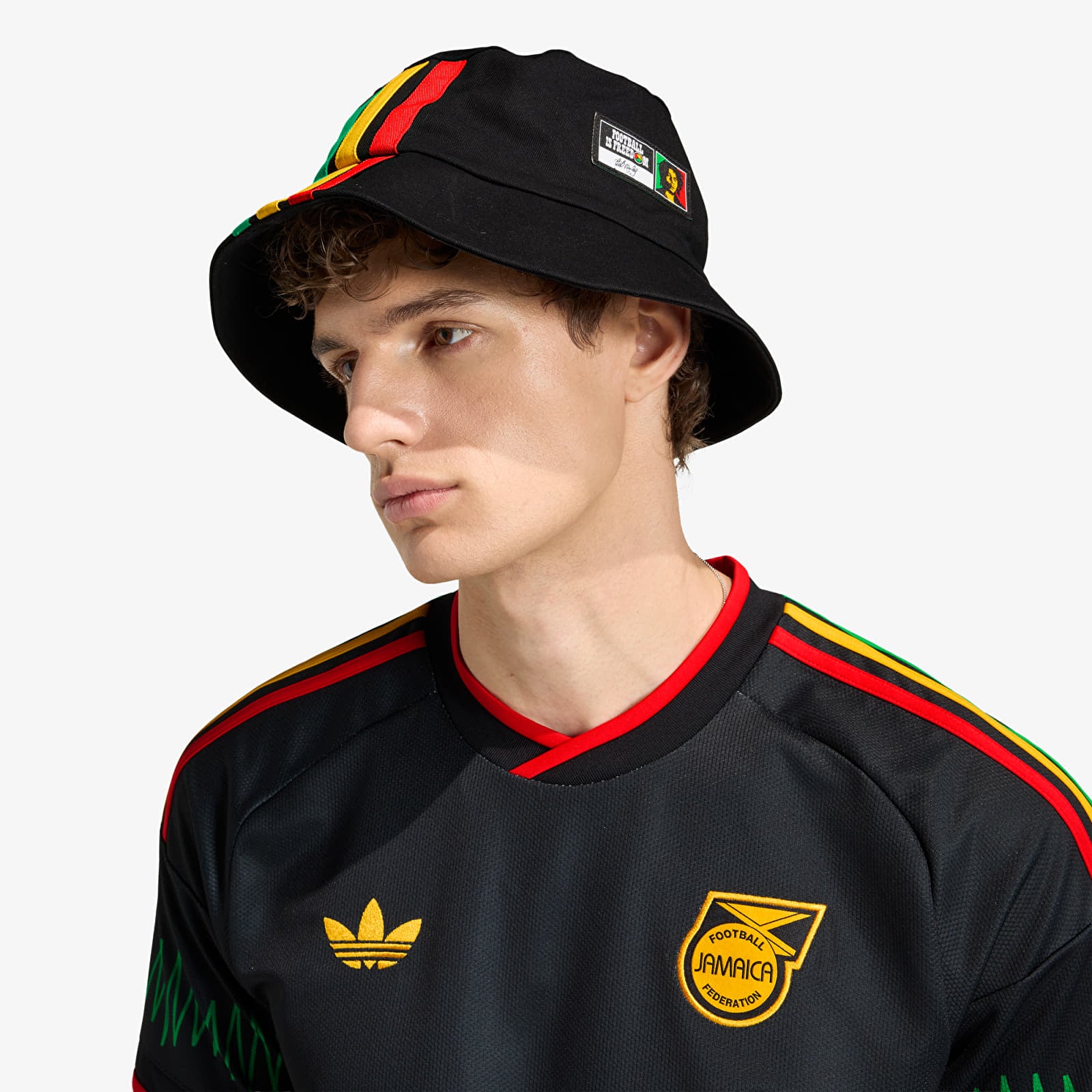 Miesten pelipaidat adidas Jamaica 26 X Bob Marley Away Jersey Black