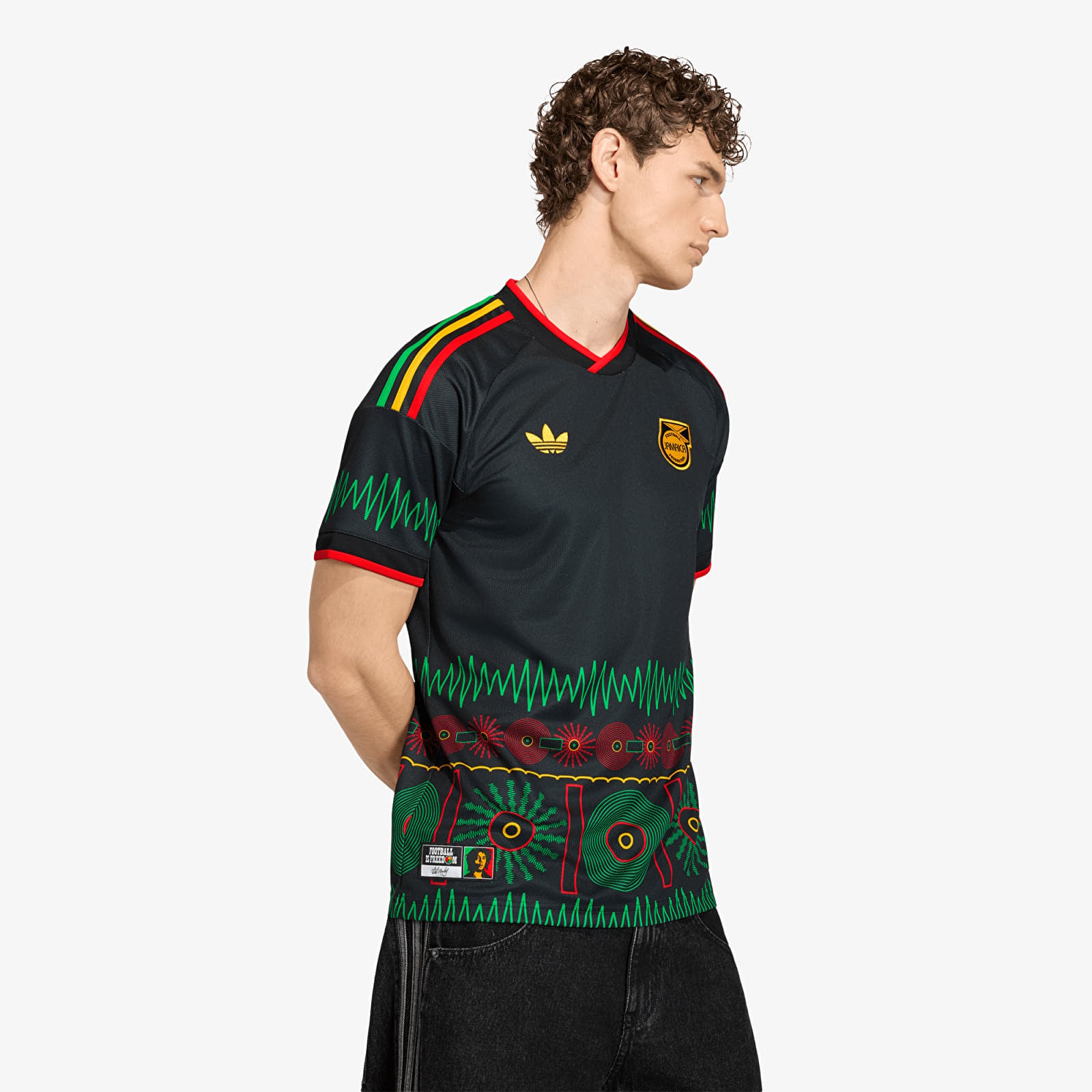 Miesten pelipaidat adidas Jamaica 26 X Bob Marley Away Jersey Black