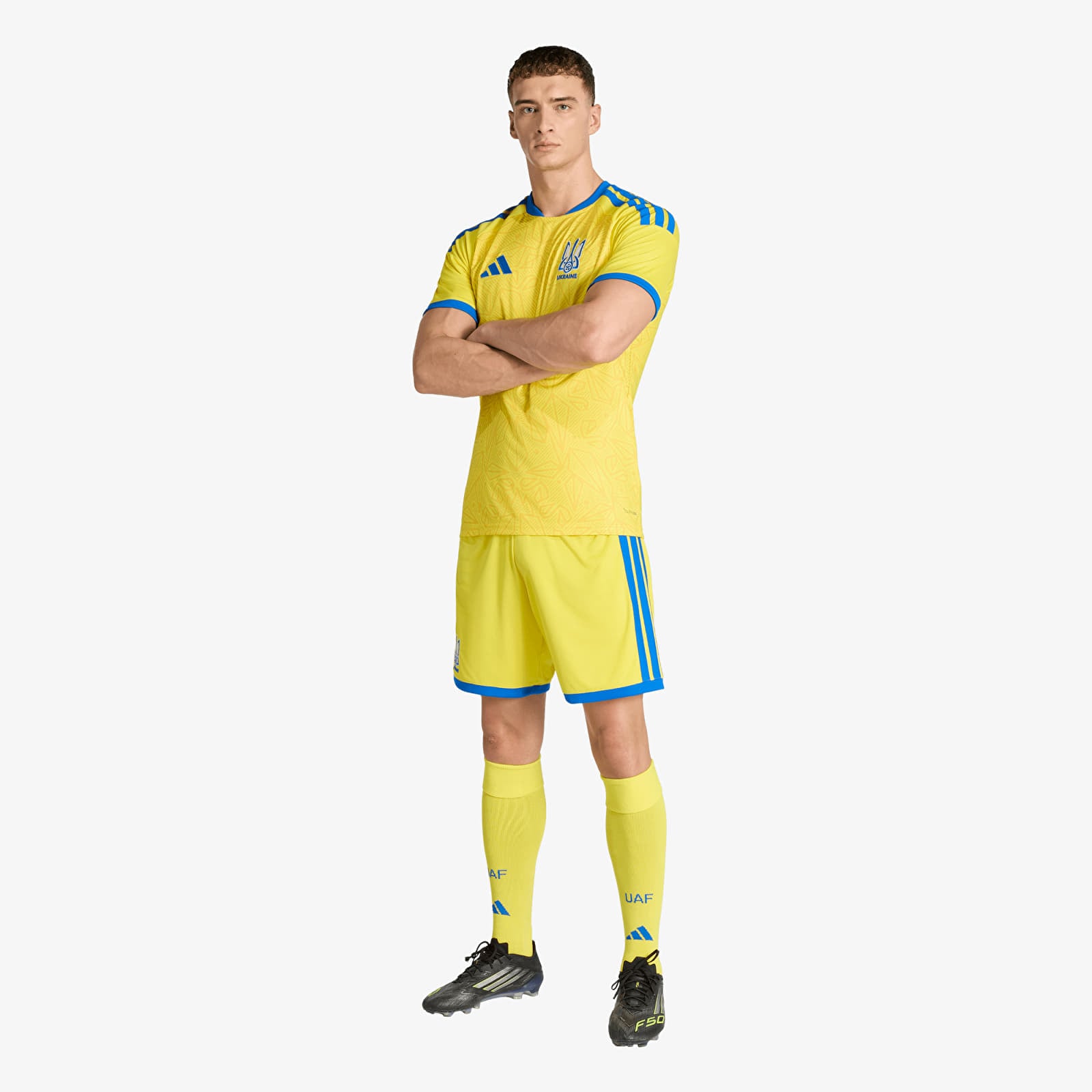 Мъжки тениски adidas Ukraine 26 Home Jersey Bright Yellow