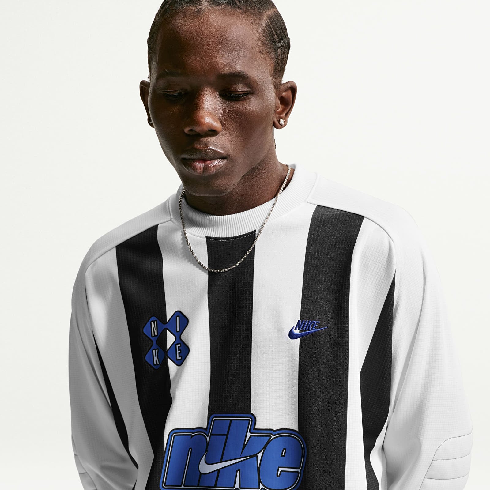 Мъжки тениски Nike Sportswear Club Men's Goalie Top Black/ White/ Game Royal