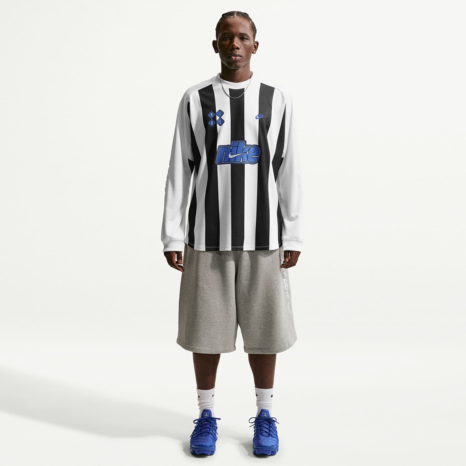 Мъжки тениски Nike Sportswear Club Men's Goalie Top Black/ White/ Game Royal
