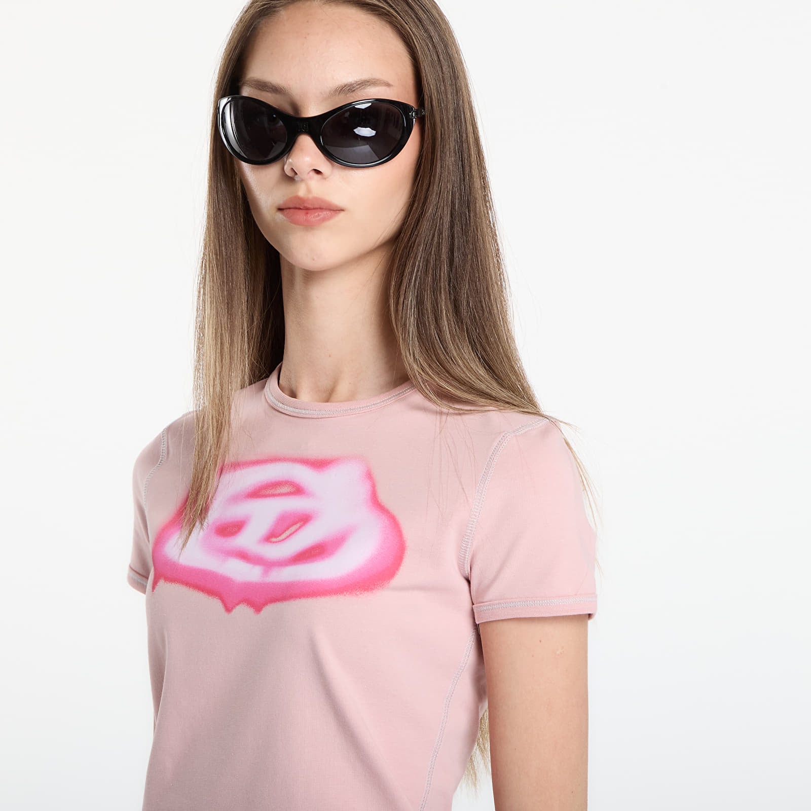 Women's T-shirts Diesel T-Uncuties-Long-S3 T-Shirt Pale Mauve