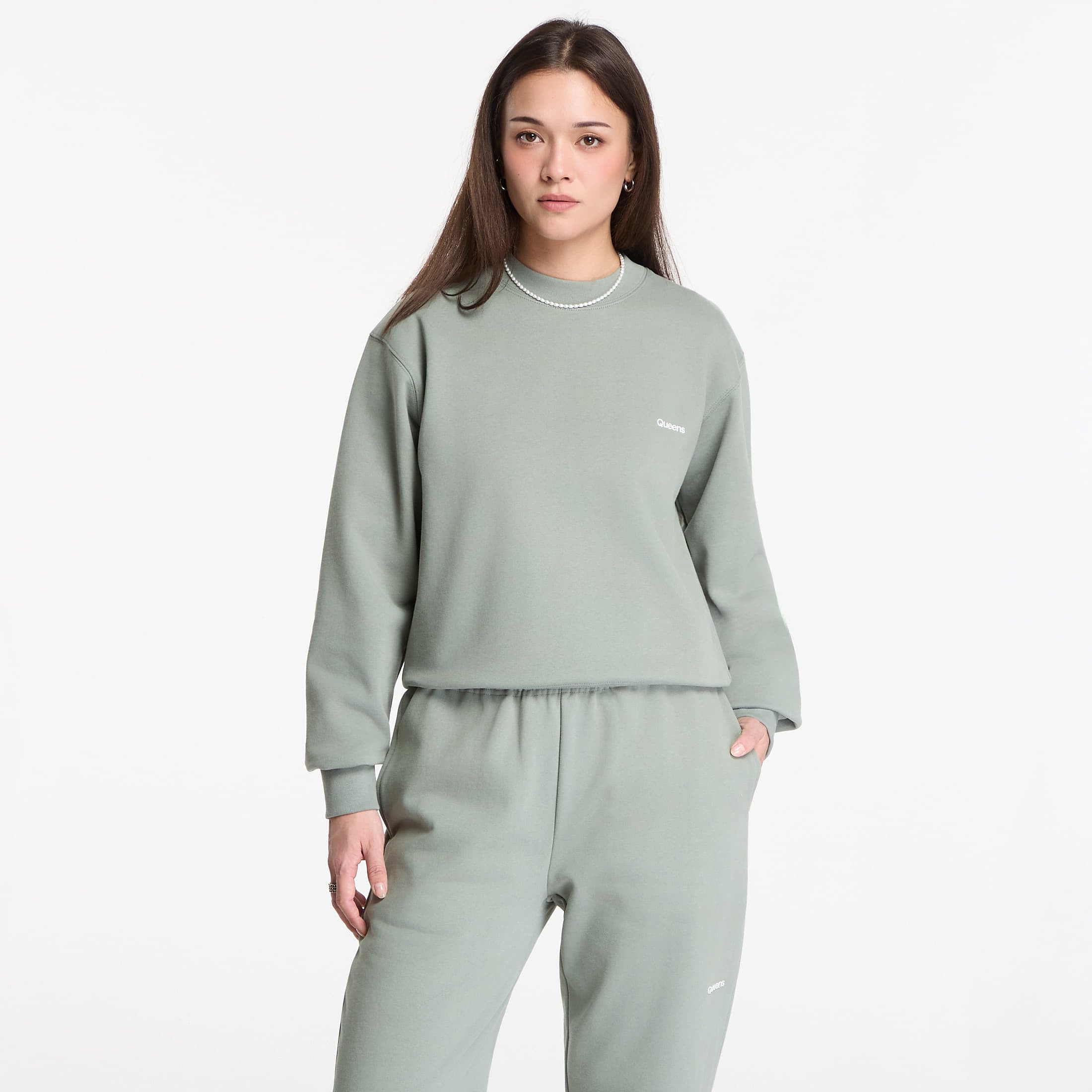 Φούτερ Queens Women's Sweats Essential Crewneck Leaf M