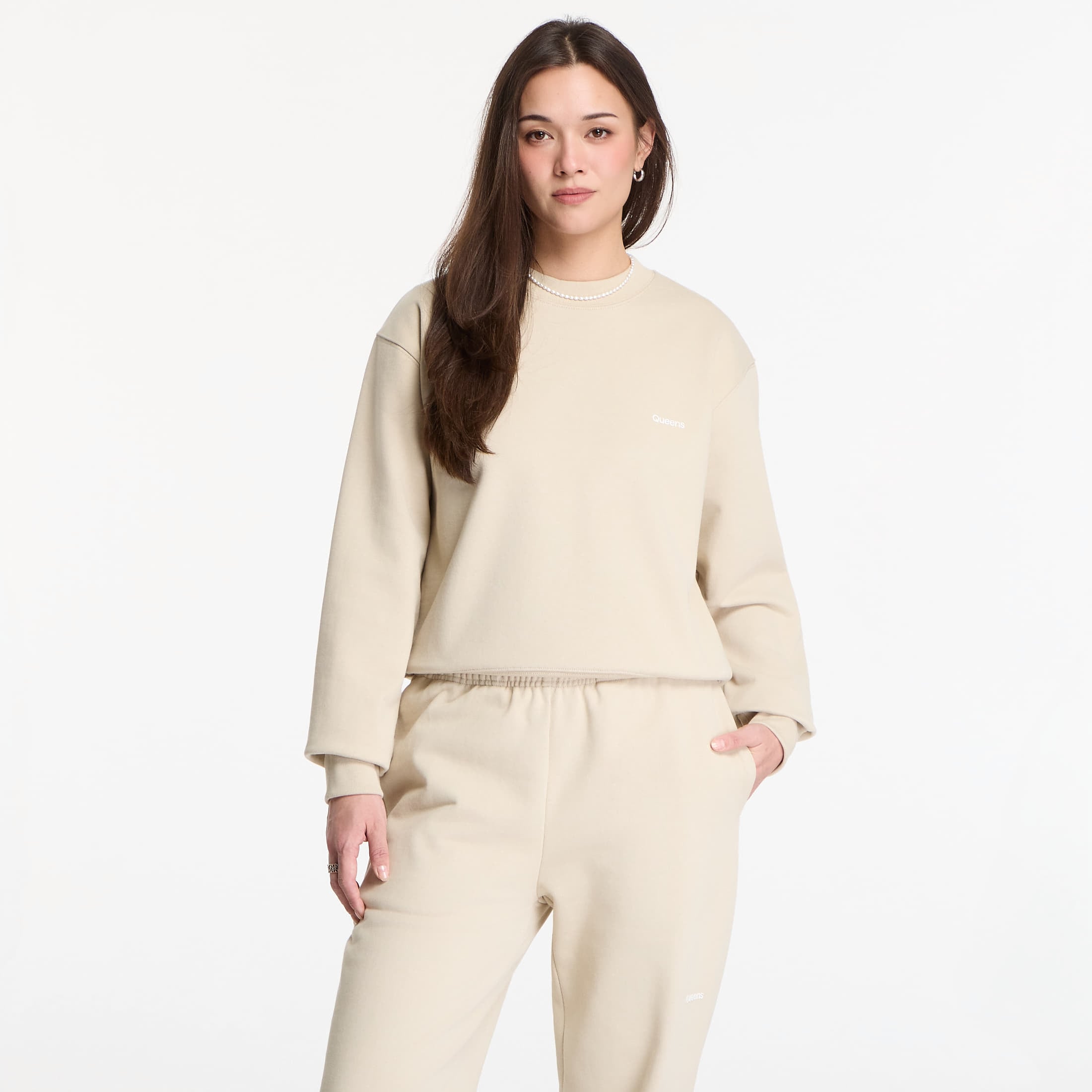 Φούτερ Queens Women's Sweats Essential Crewneck Sand S