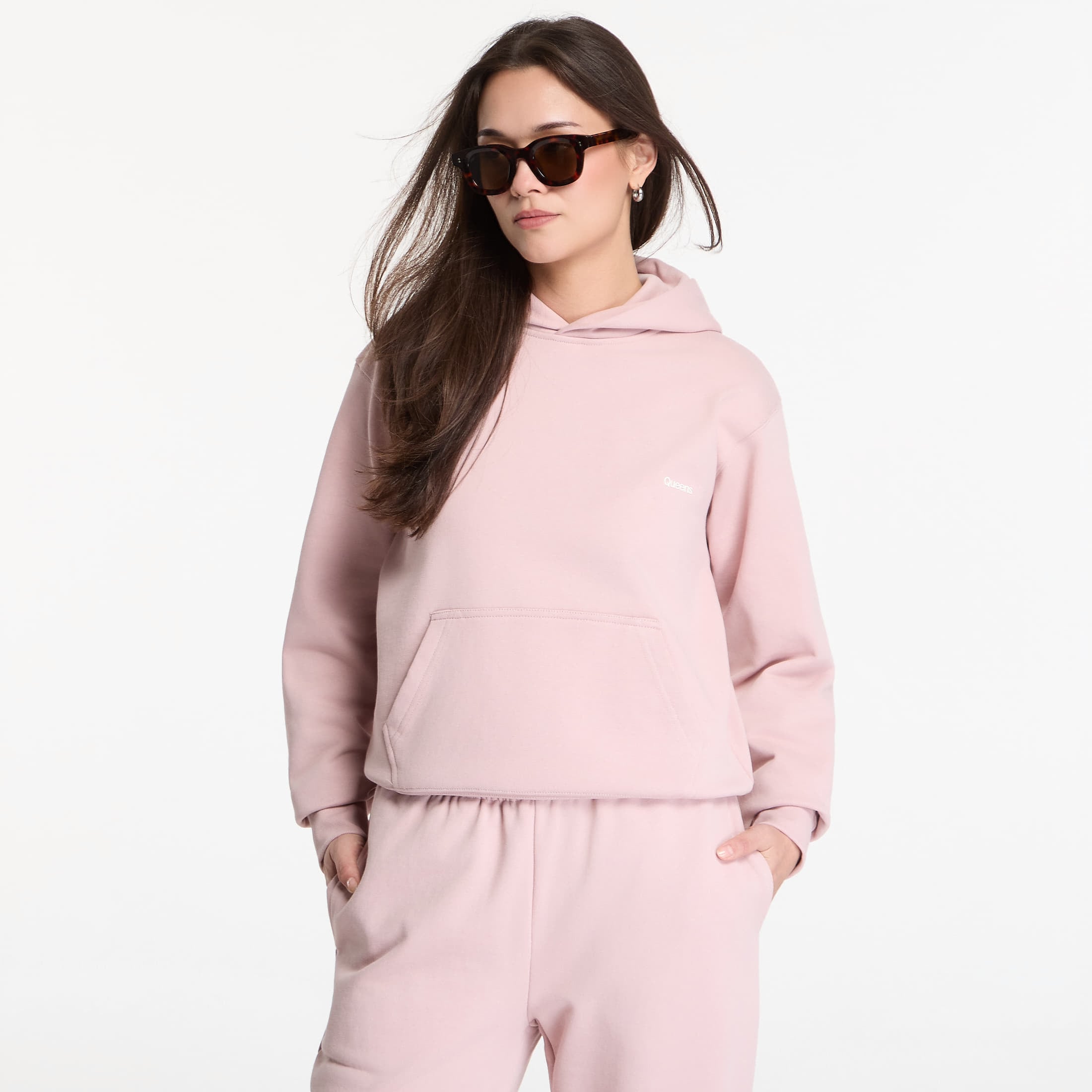 Φούτερ Queens Women's Sweats Essential Hoodie Dust Ροζ S