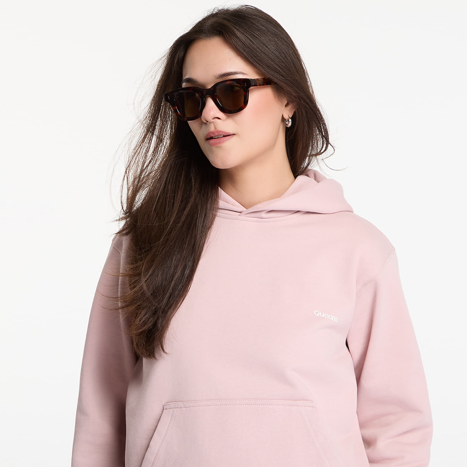 Hoodies and sweatshirts  Queens Women's Sweats Essential Hoodie Dust Pink