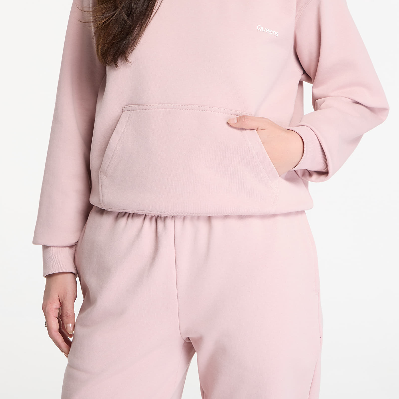 Hoodies and sweatshirts  Queens Women's Sweats Essential Hoodie Dust Pink