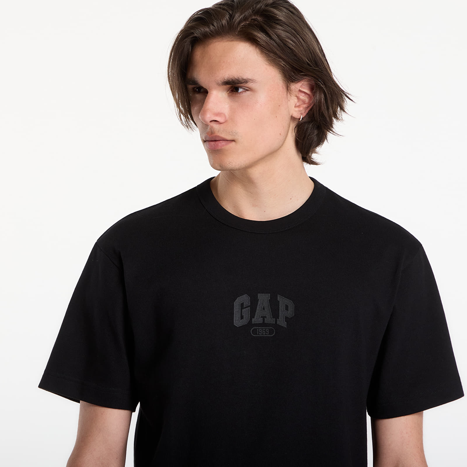 T-shirts GAP Intl Hvy Crop Logo T Black