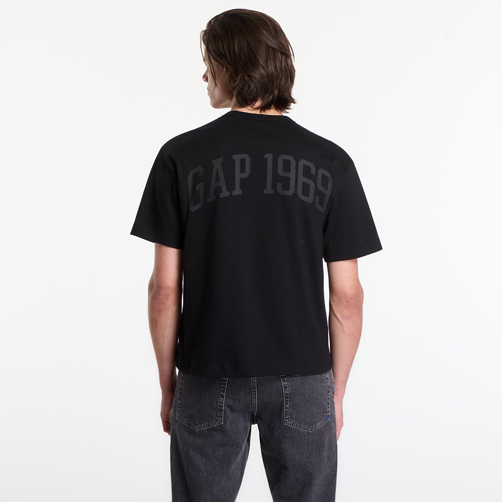 T-shirts GAP Intl Hvy Crop Logo T Black