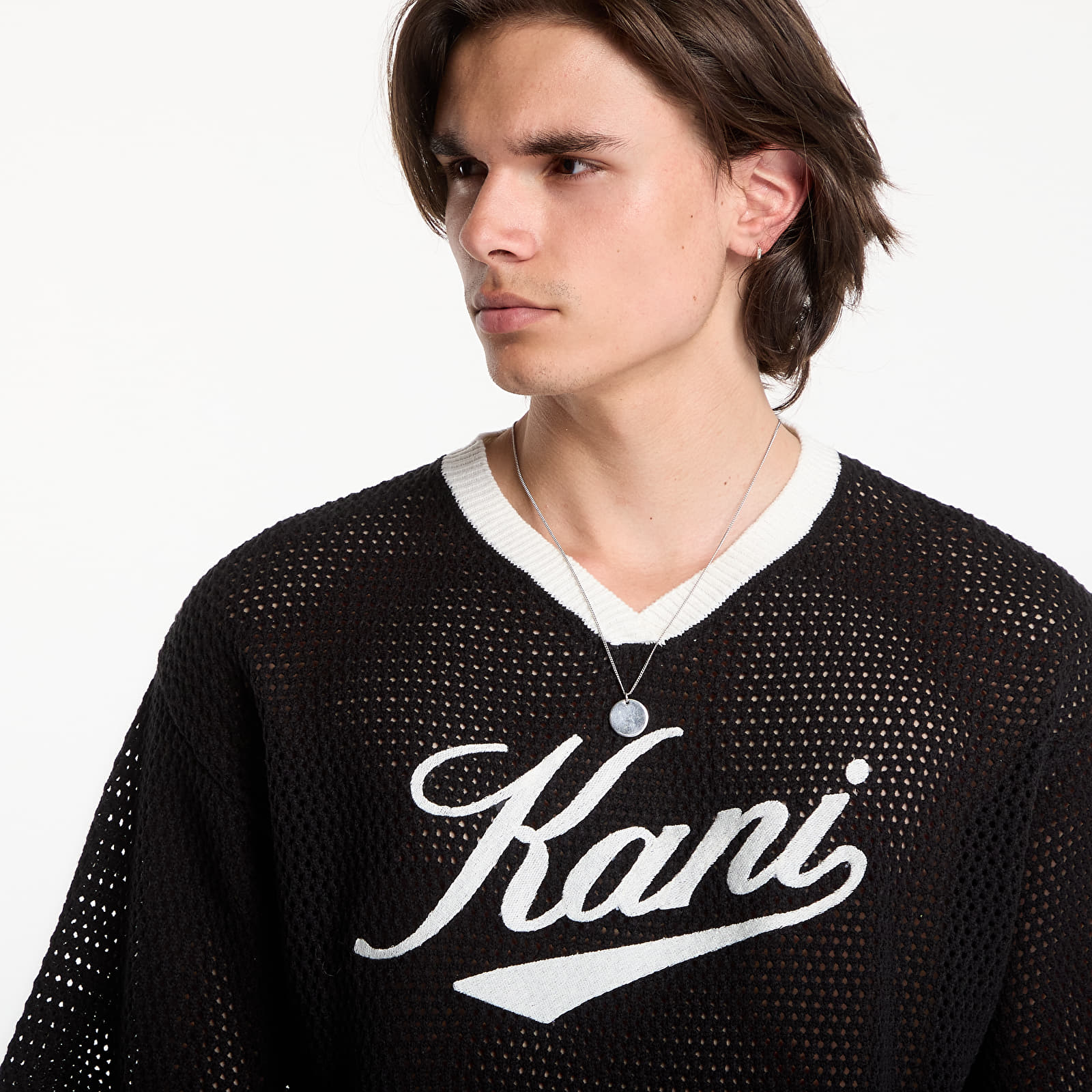 T-shirts Karl Kani Cursive Varsity Crochet Boxy T-Shirt Black