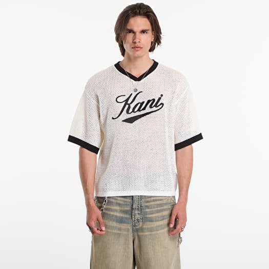 T-shirt Karl Kani Cursive Varsity Crochet Boxy T-Shirt White
