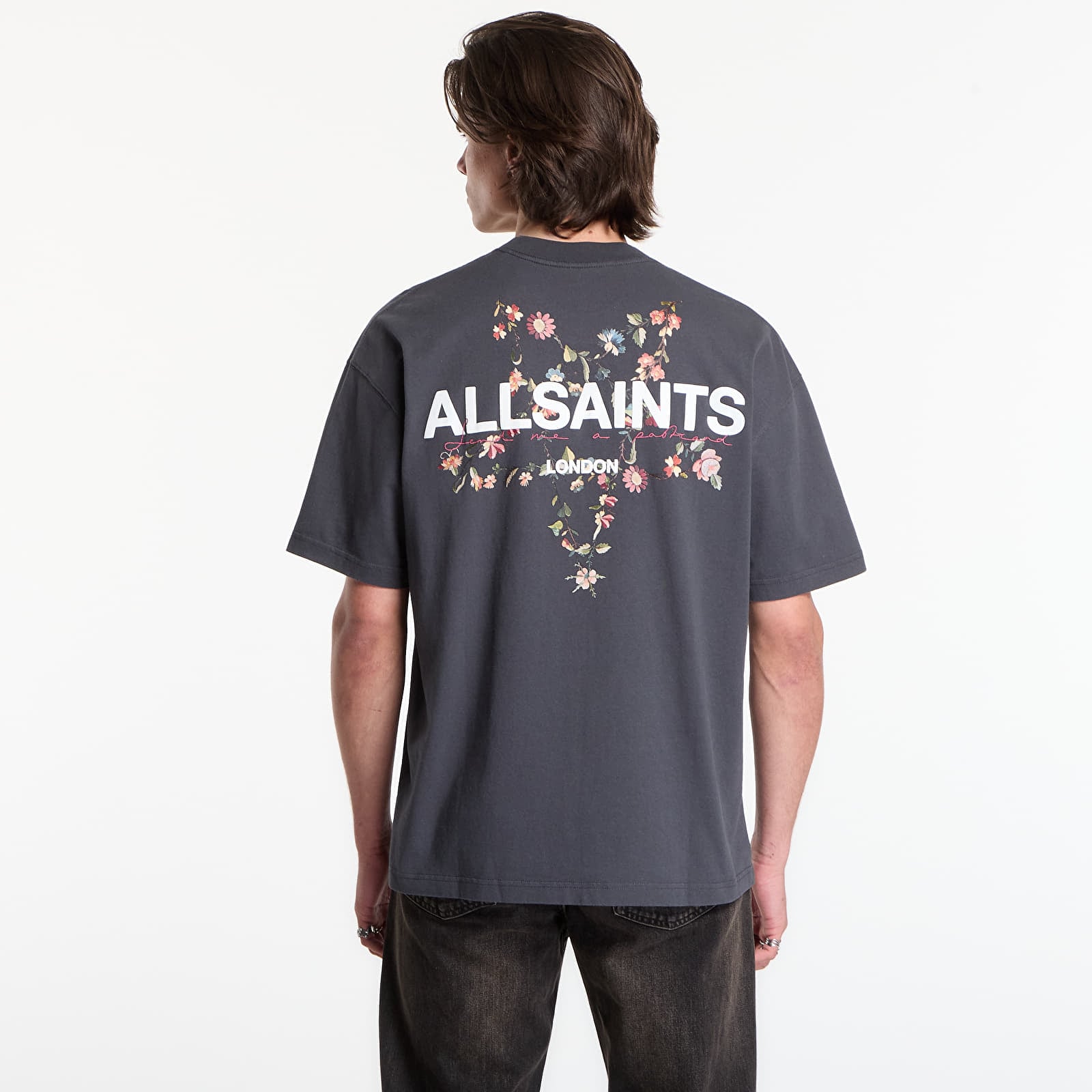 Majice i košulje AllSaints Pentacle Ss Crew Graphic T-Shirt Washed Black