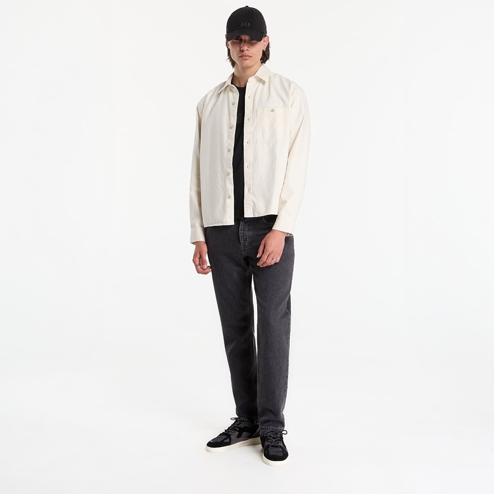 T-shirts GAP Intl Hvy Crop Logo T Black
