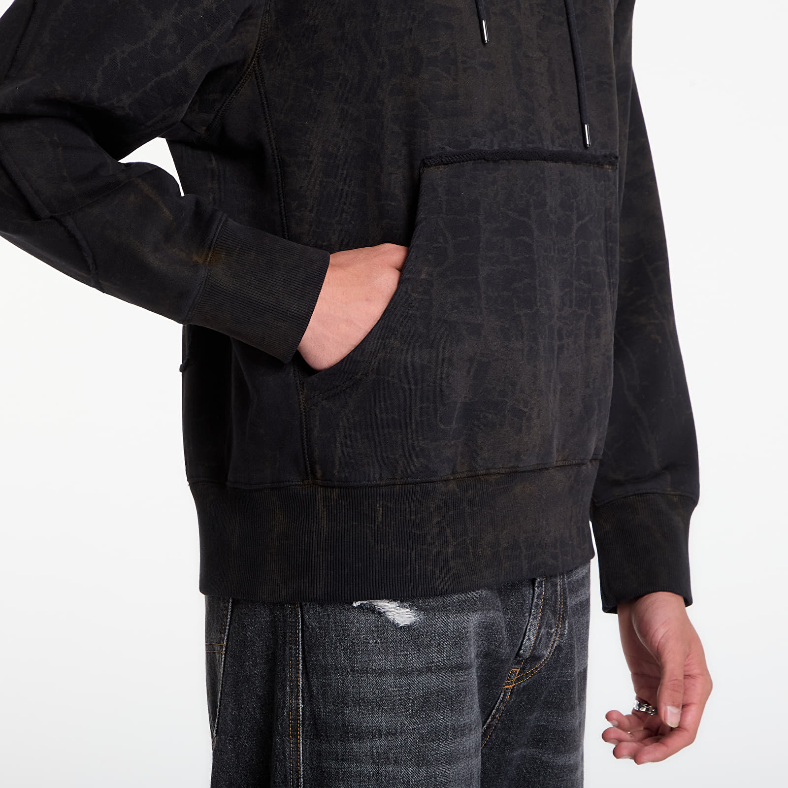 Mikiny Études Studio Relax Hoodie Options Crackled Black
