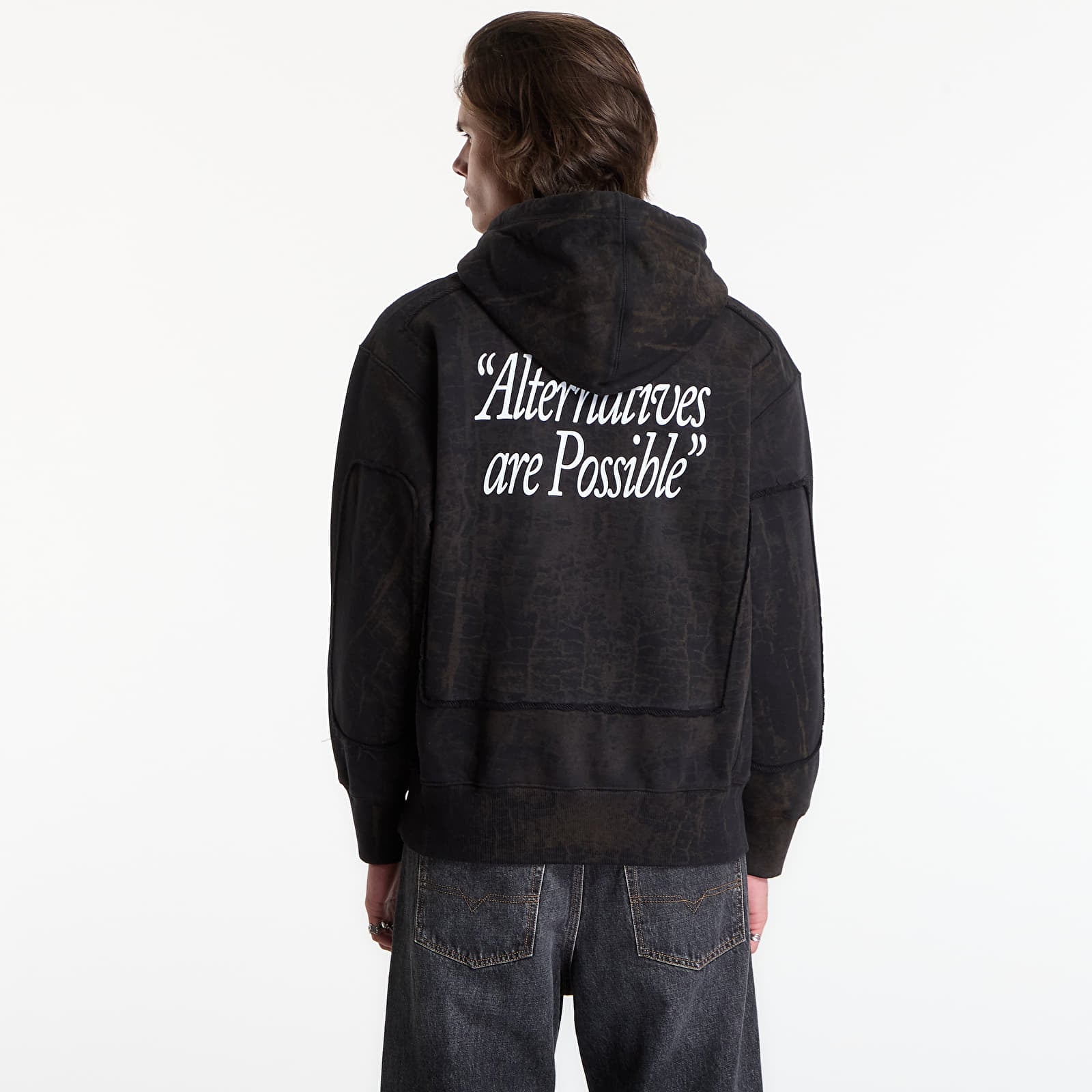 Mikiny Études Studio Relax Hoodie Options Crackled Black