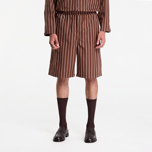 Къси панталони Études Studio Comfort Shorts Striped Dark Brown