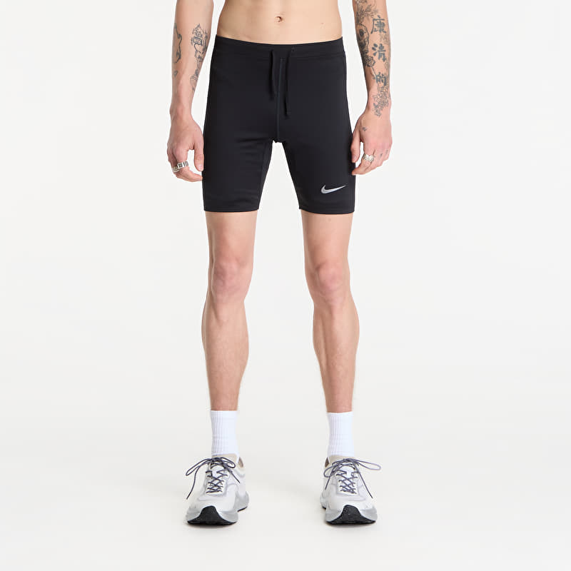 Short Nike Fast Men's Dri-FIT Brief-Lined Running 1/2-Length Tights Black/ Reflective Silv