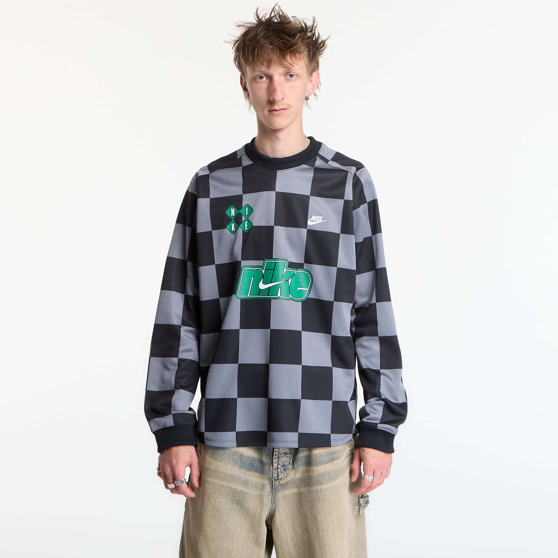 Φανελάκια Nike Sportswear Club Men's Goalie Top Smoke Grey/ Black/ Malachite L
