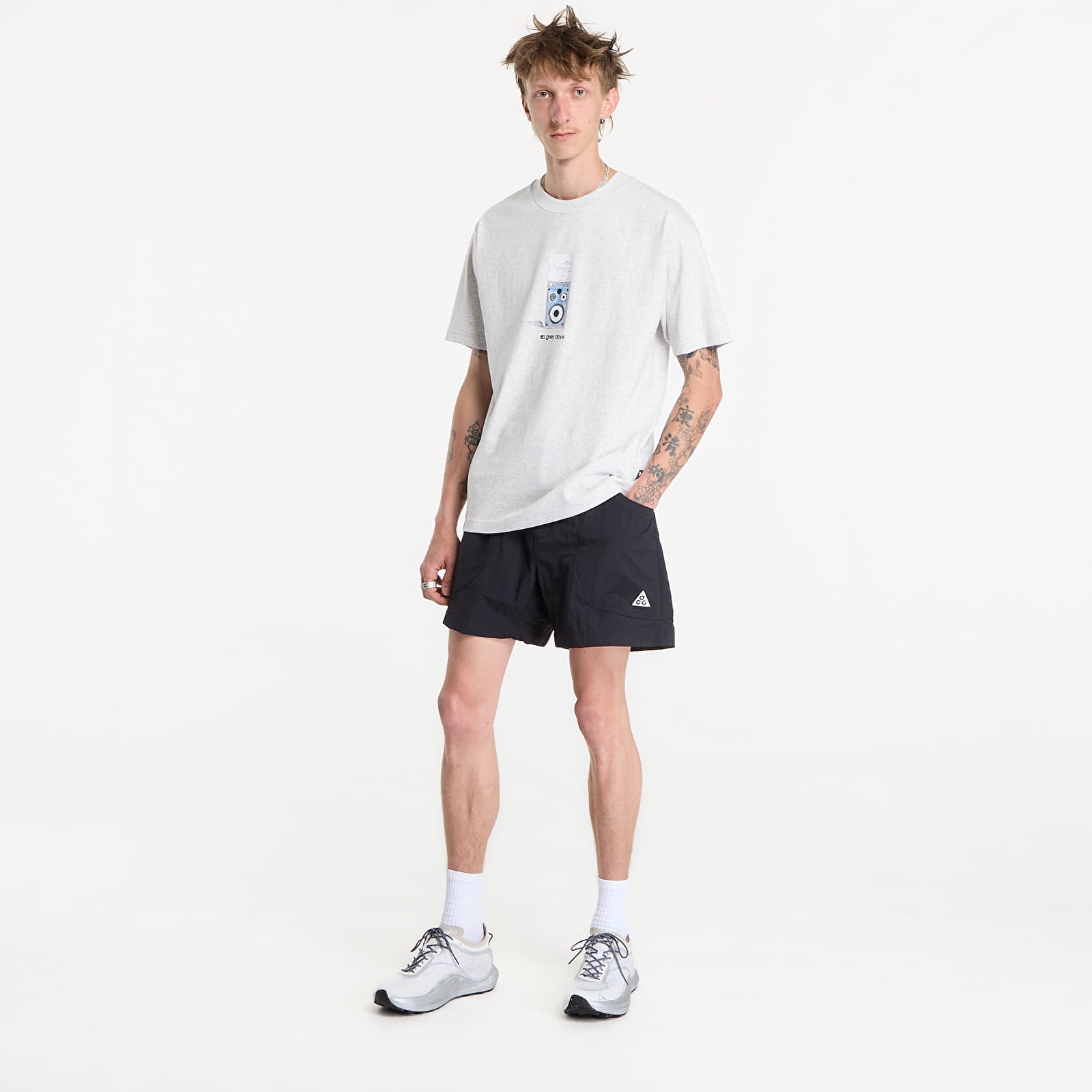 T-Shirts Männer New Balance Grey Days Speaker T-Shirt Ash Heather