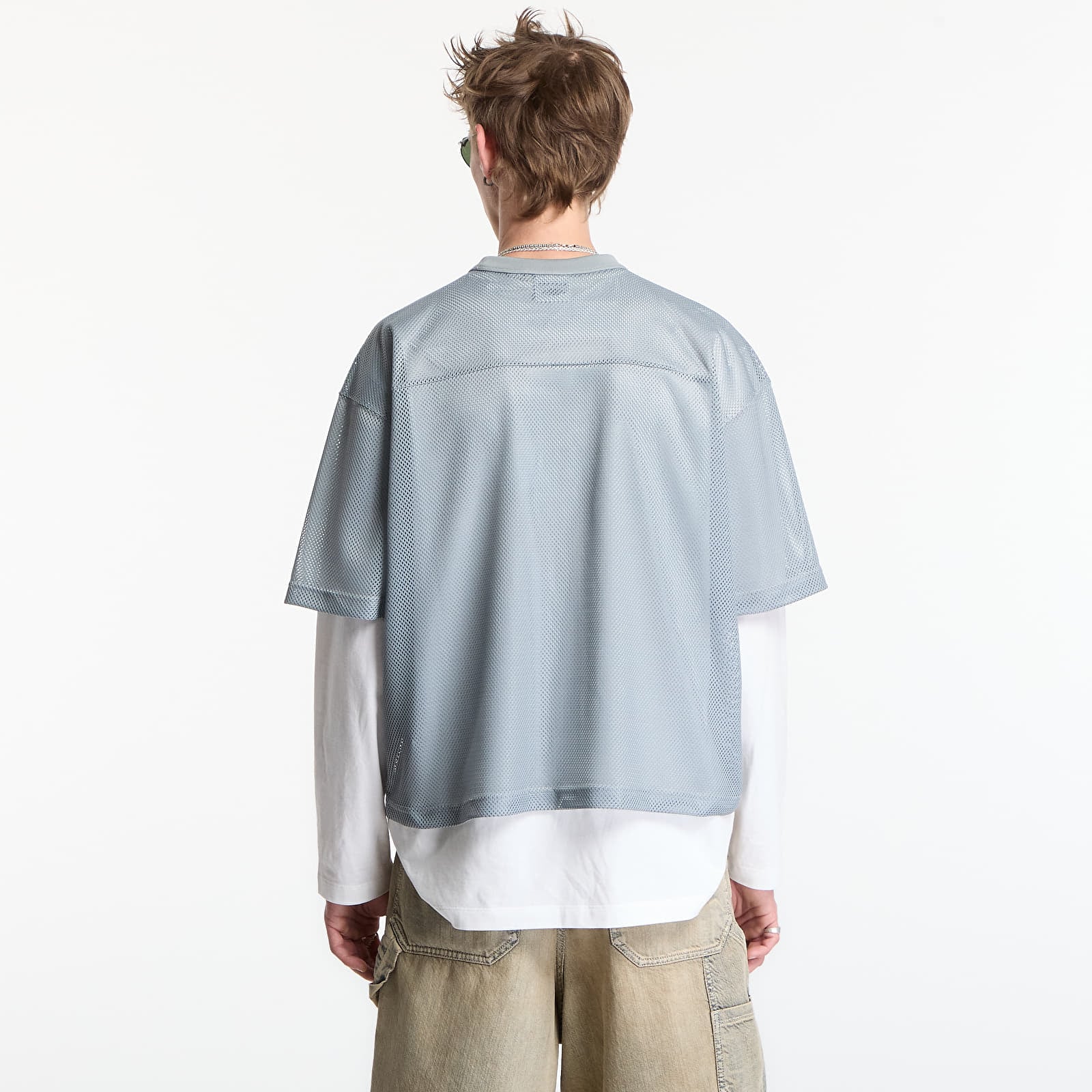 Men's T-shirts Daily Paper Boxy Mesh T-Shirt Dawn Blue