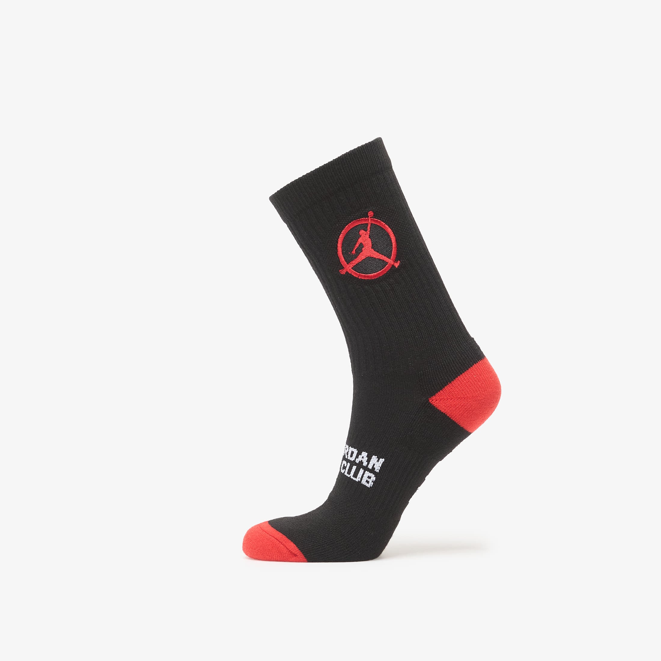 Jordan Flight Club Cushioned Crew Socks Black/ University Red/ University Red M